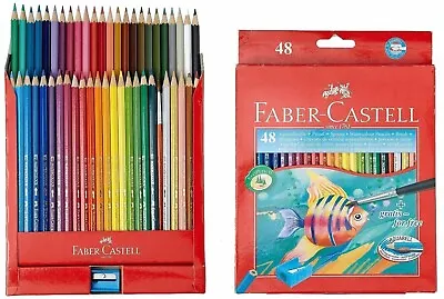 Faber-Castell 48 Aquarelle Design Series Full Length Water Color Pencils • $28.18