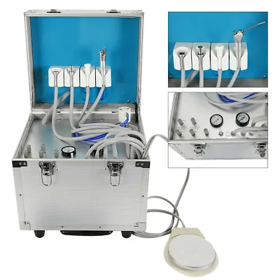 Portable Dental Delivery Unit: Rolling Box With 4 Holes  Air Compressor Suction • $502.55