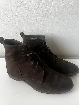 Walk-Over Vintage Men's Boots Size US 10 M Brown Waxed Oiled Leather Made In USA • $52.25