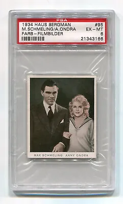 1934 Haus Bergmann Farb-Filmbilder 95 A Ondra Max Schmeling PSA 6 EX-Mint Boxing • $149.99