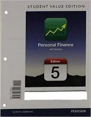 Personal Finance Student Value Edition W NEW MyFinanceLab & Pearson EText NEW • $19.99