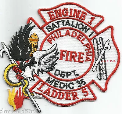 $4.25 • Buy Philadelphia Engine-1 / Ladder-5 / Batt.-1, PA  (4  X 3.5  Size) Fire Patch