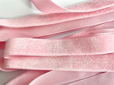 Pink Pearl Polyester Velvet Ribbon 7/8  Baby Pink • $6.75