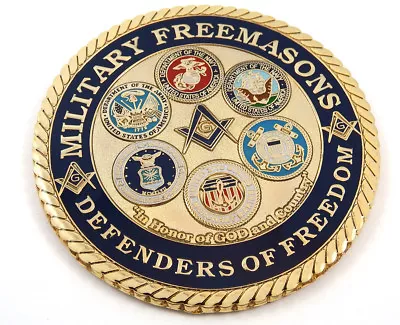 Military Freemasons Defenders Freedom Mason 3  Auto Emblem Metal Car Decal MAS37 • $7.99