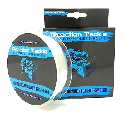 Reaction Tackle Fluorocarbon Coated Fishing Line - 350 Yards- High Strength • $10.99