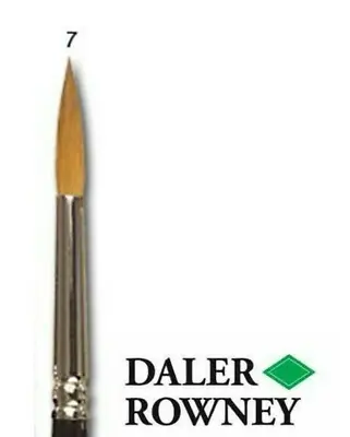 Daler Rowney Watercolour Taklon Round Brush Size 7 Short Handle • £5.25