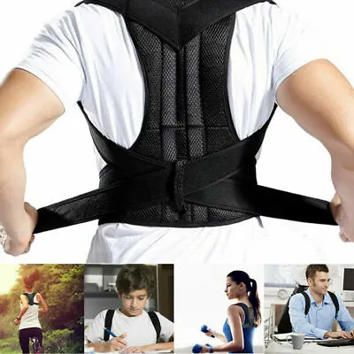 Adjustable Posture Corrector Low Back Support Shoulder Brace Belt For Men Women • $10.48