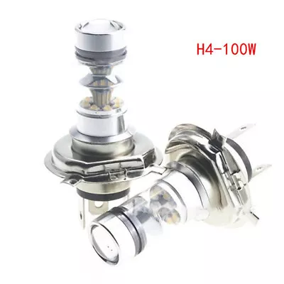 H4 100W 20LED Bulb Hi/Lo Beam HID 6000K White Motorcycle Headlight High PowME • $13.34