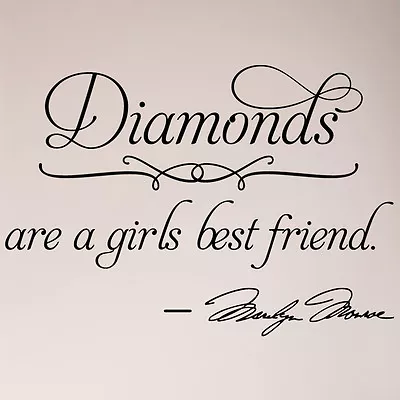 33  Diamonds Are Girls Best Friend Marilyn Monroe Wall Decal Sticker • $17.99