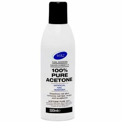 £9.35 • Buy Haz 100% Pure Acetone Superior Quality Nail Polish Remover GEL Soak Off 500ml UK