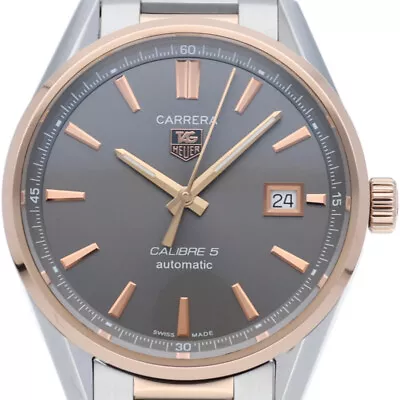 TAG HEUER Carrera Watch Calibre 5 Two-tone WAR215E.BD0784 Box Warranty K18PG... • $1687