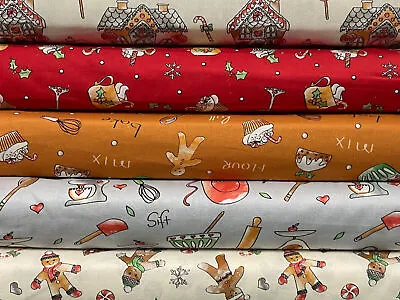 £2.50 • Buy Debbie Shore Gingerbread Biscuits Christmas Cotton Fabric By 1/4 Metre* Recipe