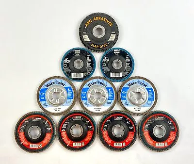 Assorted Flap Disc 4-1/2 And 4 Inch 13300 Max Speed Lot Of 10 • $63.50