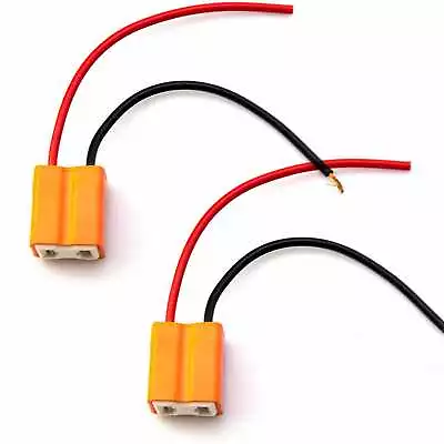 2pcs H7 Extension Wire Harness LED Bulbs Lights Female Socket Adapters • $7.49