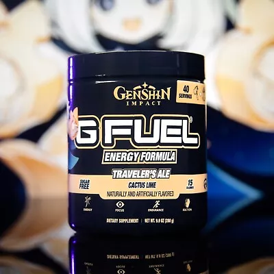 G Fuel Genshin Impact Traveler's Ale Tub (Cactus Lime) Energy Formula Paimon • $25.95