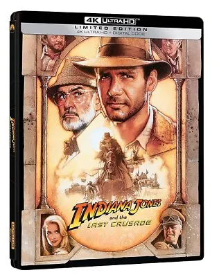 $62.95 • Buy Indiana Jones And The Last Crusade New 4K Ultra HD Blu-ray + Digital + Steelbook