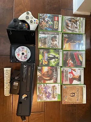 Microsoft Xbox 360 S Black Console Bundle With Games And Controllers  • $31.01