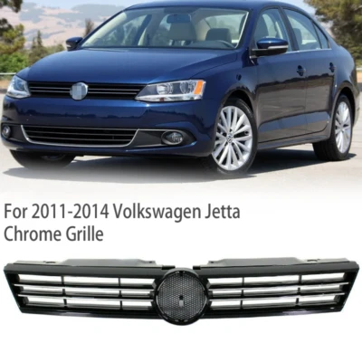 $40 • Buy Chrome Trim Front Bumper Grille Fit 2011 12 13 2014 Volkswagen Jetta Upper Grill