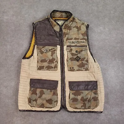 Winchester Camo Padded Shooting Vest Mens 2XL Brown Pockets Hunting Heavy *READ* • $22.09