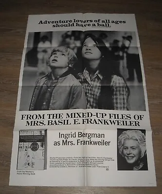 FROM The MIXED UP FILES Of MRS. FRANKWEILER 1 SHEET MOVIE POSTER INGRID BERGMAN • $9.99