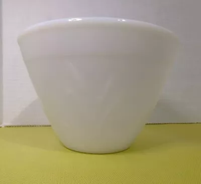 Anchor Hocking Nesting Mixing Bowl White Milk Glass Embossed Wheat Sheaf VTG • $14.99