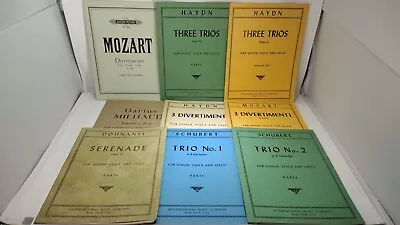 Lot Of 9 Vintage Classical String Trio Sheet Music For Violin Viola Cello Haydn • $125