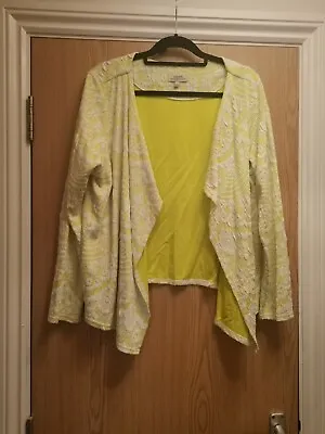 Matalan Yellow Waterfall Cardigan Jacket Size 20 • £7