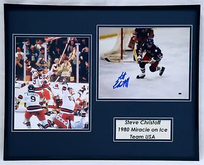 Steve Christoff Signed Framed 16x20 Photo Display Miracle On Ice 1980 Team USA • $124.99