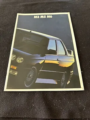 1989 1988 BMW M Cars Brochure E30 M3 E28 M5 E24 M6 US Sales Catalog Motorsport • $94.98
