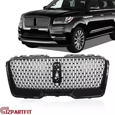 For 2018-2021 Lincoln Navigator Sport Front Upper Grille Gloss Black New Style • $275.99