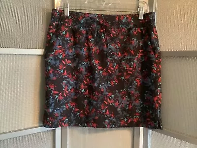 J.JILL Black Floral Athletic Stretch Skirt Skort With Pockets Women’s Sz S • $14