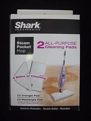 2 Shark Steam Pocket Mop All-Purpose Cleaning Pads (1 Rectangle & 1 Triangle) • $8.99
