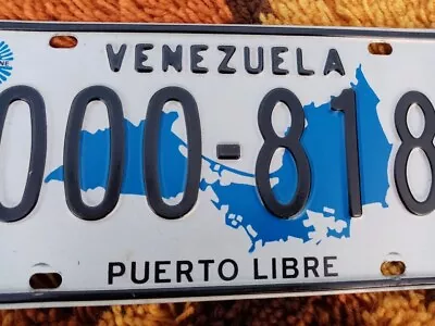 Venezuela  Puerto Libre  Nueva Esparta License Plate  Margarita  Island MAP • $425