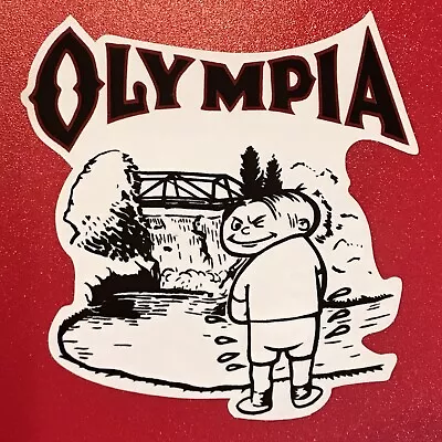 Olympia Oly Beer It’s The Water Vintage Brewery Sticker Retro Beer Peeing • $5