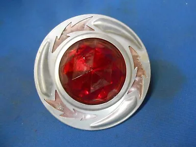 Vintage Bicycle Reflector Glass Jewel Lightning Bolt Whizzer Motorcycle Red A • $89.99