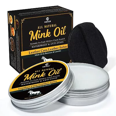 Mink Oil For Leather Boots Leather Conditioner And Cleaner 3.52oz-All-Natura... • $16.17