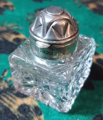Stunning Antique Mappin & Webb Sterling Hallmarked Silver Glass Inkwell • $99.47