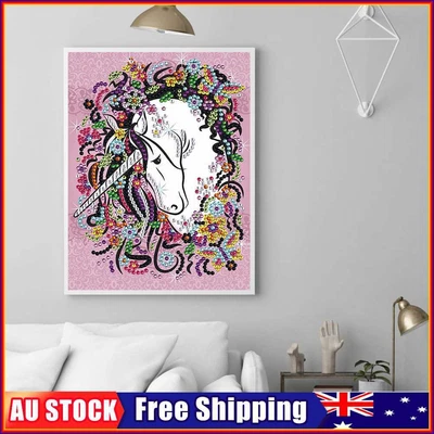 $11.99 • Buy Unicorn 5D DIY Diamond Painting Partial Round Crystal Drill Wall Decor (KA495)