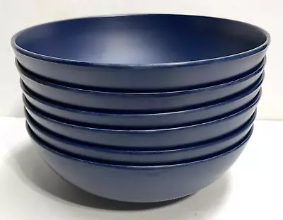 Stylewell Taryn Collection Melamine Dinner Bowls In Matte Midnight Blue Set Of 6 • $12.95