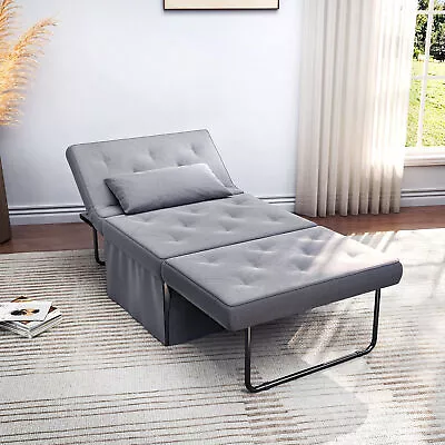 TC-HOMENY Convertible Futon Sofa Bed Lounger Recliner 4-in-1 Sleeper Chair Sofa • $211.19