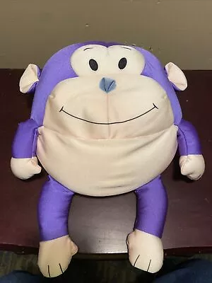 Moshi Plush *Rare* Stuffed Animal Monkey 14” Purple Gorilla Microbead  Pillow • $19.99