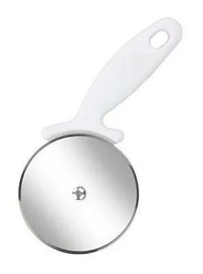 Chef Aid Large Pizza Cutter Professional 4  Wheel Slicer Stainless Steel White  • £4.88