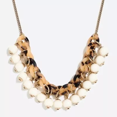 J.crew Tortoise Shell Drop Beads Statement Necklace • $38