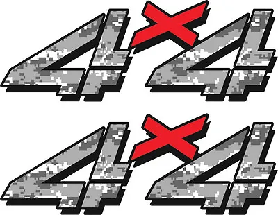 1998 - 2007 Vinylmark 4x4 Bedside Decals For Chevy GMC 4WD 1500 2500 SNOW CAMO • $10.99