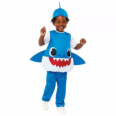 Childs Baby Shark Blue Daddy Fancy Dress World Book Day Costume Boys Girls Kids • £14.99