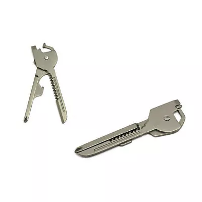 6 In 1 Keyring Opener Tool Utili Key Chain Cutter Screwdriver Multi Function • £3.19