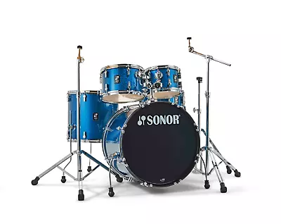 Sonor AQX STAGE 5-Piece Poplar Drum Set W/Hardware Blue Ocean Sparkle • $599