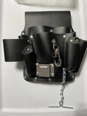 $45 • Buy Klein Tools Tool Pouch Bag Belt Storage Organizer Electrician Lineman 8 Pocket