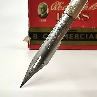 Vtg Esterbrook Commercial No.8 Pen Nib -RARE Steel Dip Pen -Double Grind England • $10