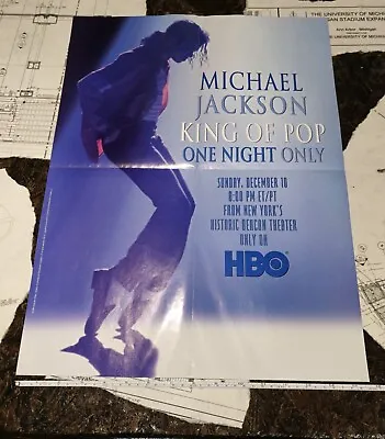 RARE Michael Jackson HBO One Night Only Promo Poster 16x21 Inches. • $35
